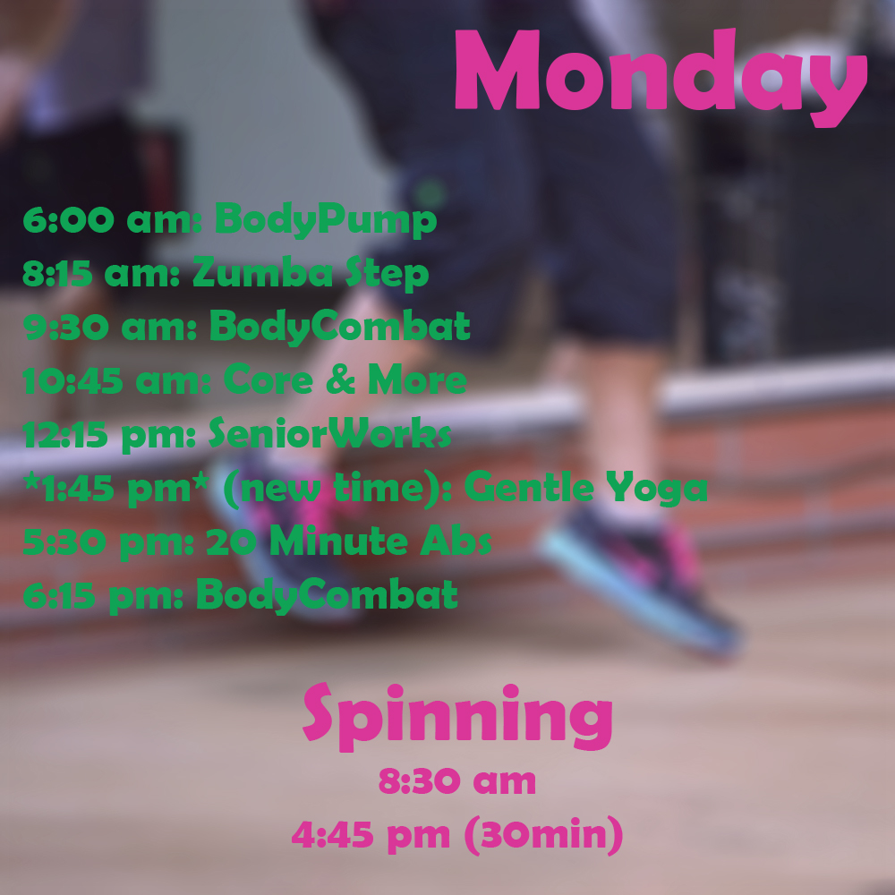 GF Daily Schedule Mon